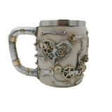 Stainless Steel Steampunk Skull Mug